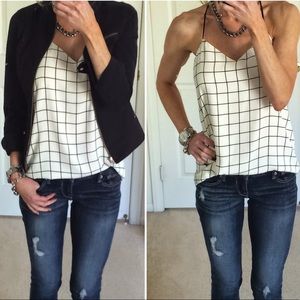 NWT Express Barcelona Windowpane Cami - Size S